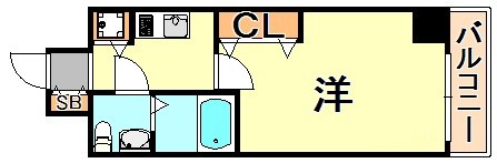 S-RESIDENCE神戸磯上通 間取り