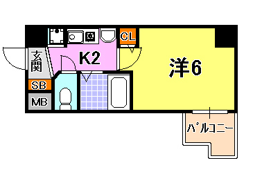エステムコート神戸ハーバーランド前 間取り