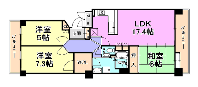 パーク・ハイム東芦屋町 間取り