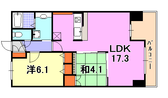レジディア三宮東 間取り