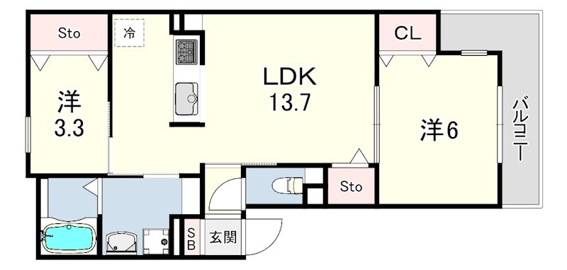リブレメゾン住吉1 間取り