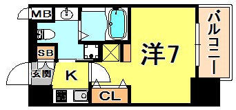 エステムコート三宮駅前3マジェスティ 間取り