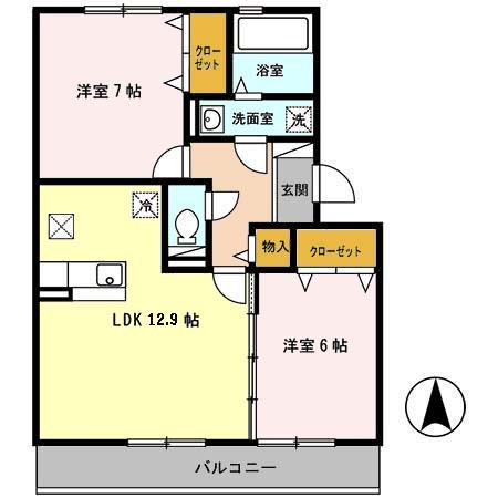 グランドアトリオ神戸西 D棟 間取り