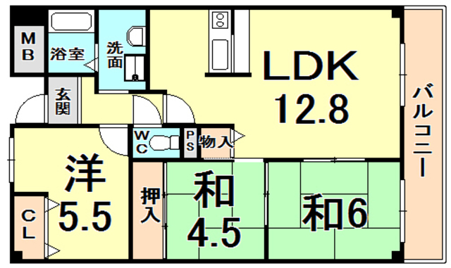 ソアール門戸荘 間取り