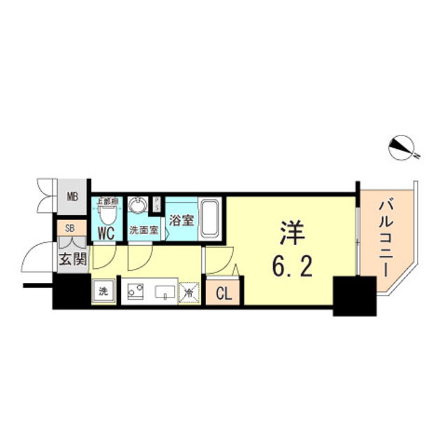 プレサンス三宮セントウエル 間取り