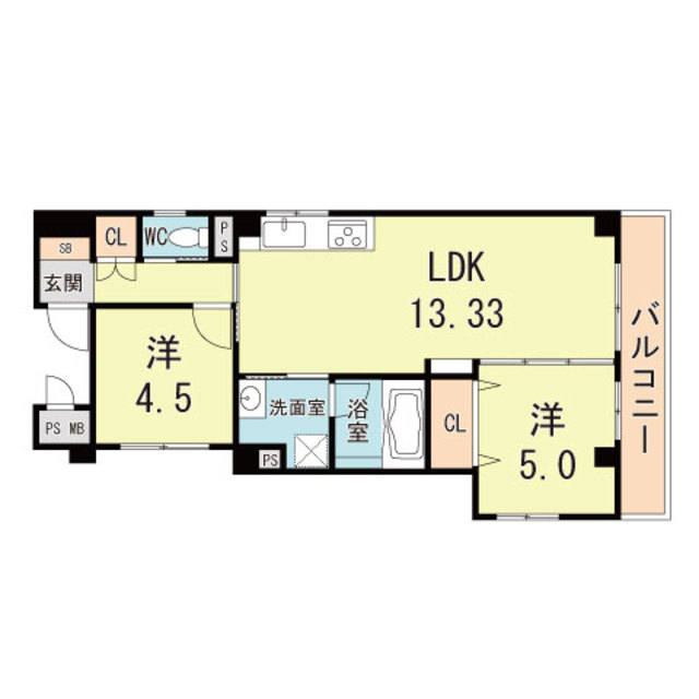 GLICINA神戸三宮 間取り