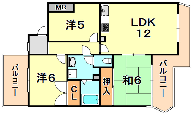 ガーデンハイツ桃山台弐番館 間取り