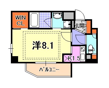 ベルフェリーク新神戸 間取り
