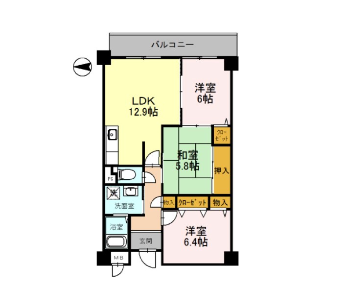 グレース門戸荘 間取り