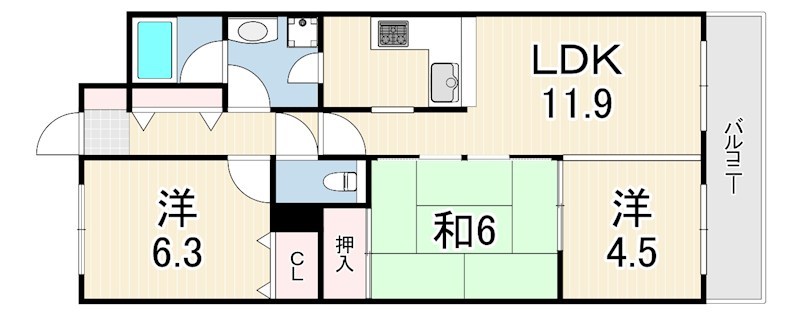 コスモ塩屋 間取り