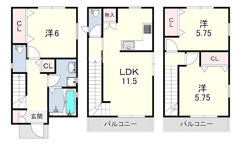 今津山中町戸建 間取り