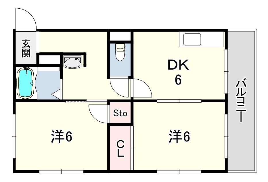 昭郷ツインハイツAB棟 間取り