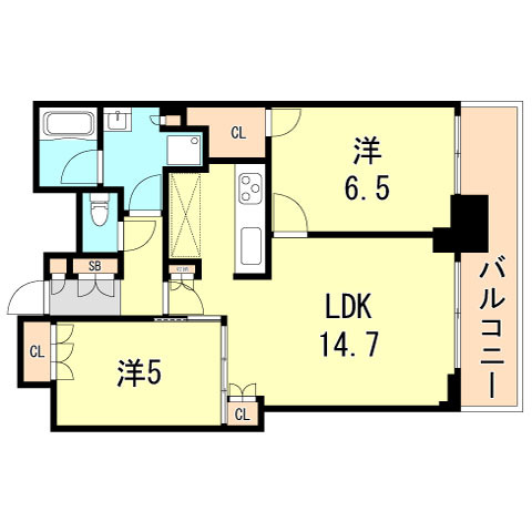 兵庫県神戸市中央区旭通４丁目 間取り