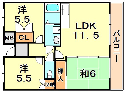 ガーデンハイツ桃山台弐番館 間取り