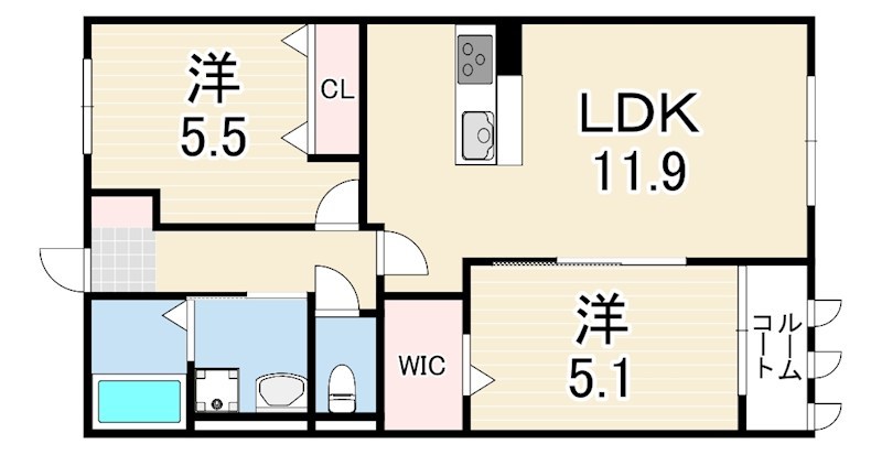 アズーロ垂水1 間取り