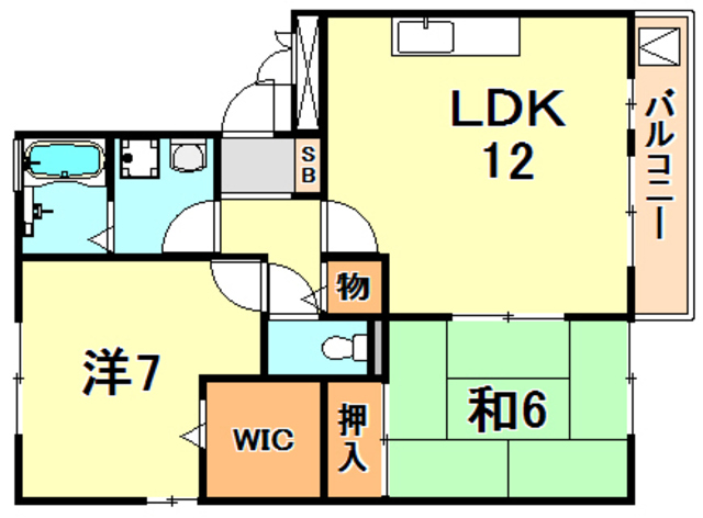 クレールプラザ立花 D棟 間取り