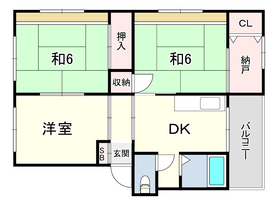 旭が丘コーポ 間取り