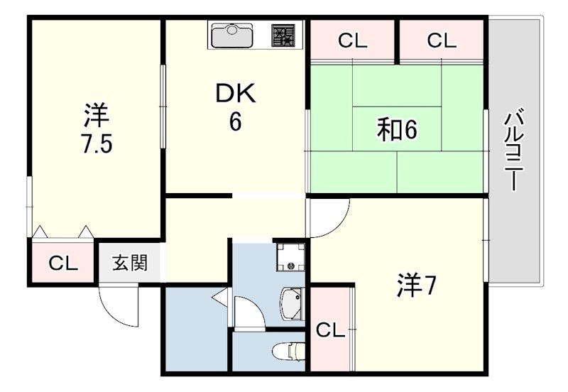 クレール名谷 間取り