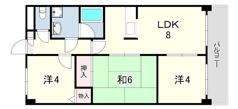 日宝アドニス塩屋 間取り