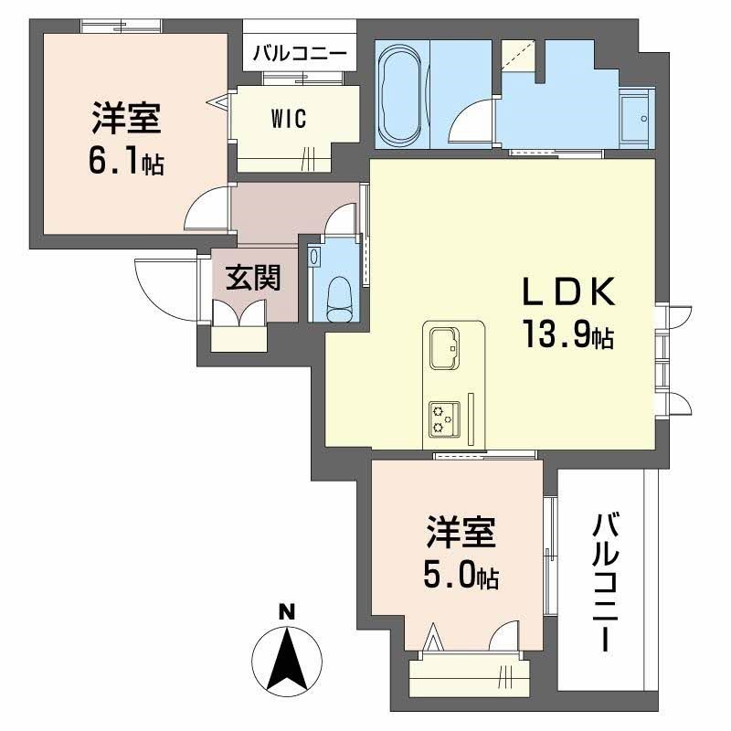 AVENIR旭ヶ丘 間取り