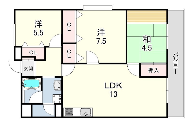 メゾン霞ヶ丘 間取り