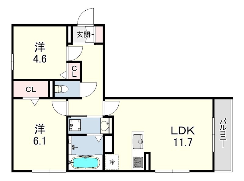 VILLA LE EUPHORIA AKASHI・OKUBOCHO 間取り