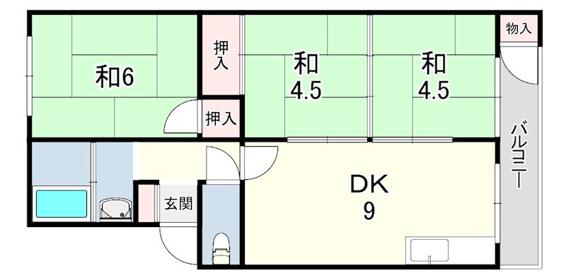 垂水農住3号棟 間取り