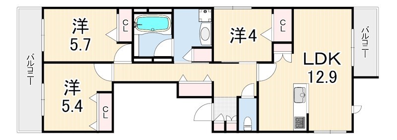 メゾン ボヌール 大原 間取り