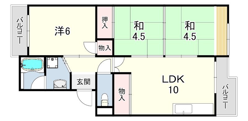 グリーンハイツ桃山 間取り