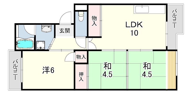 グリーンハイツ桃山 間取り