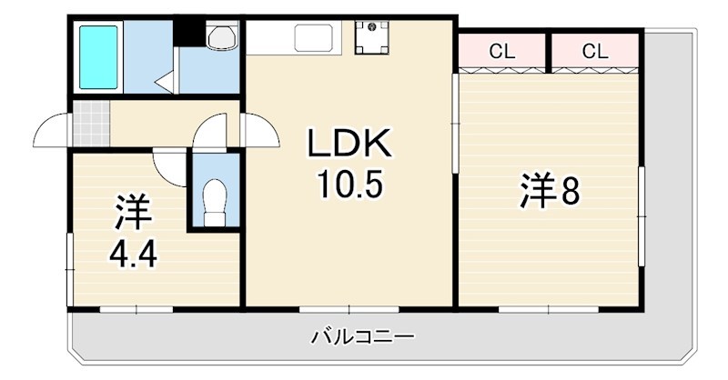 兵庫県神戸市垂水区海岸通 間取り