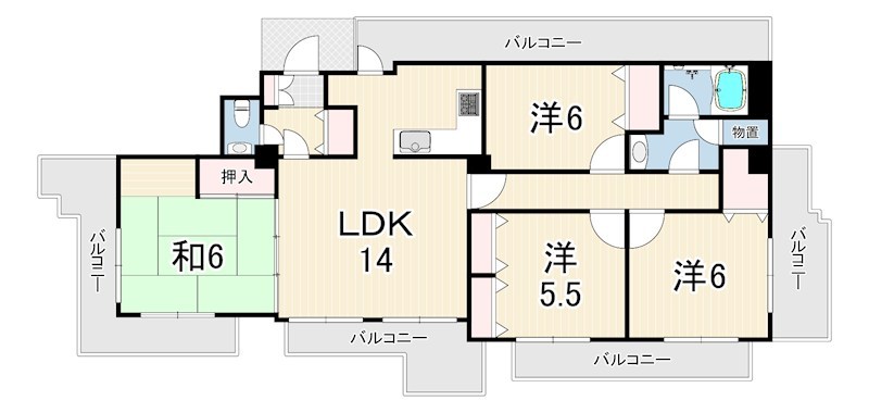 ロイヤルメゾン甲陽園2 間取り
