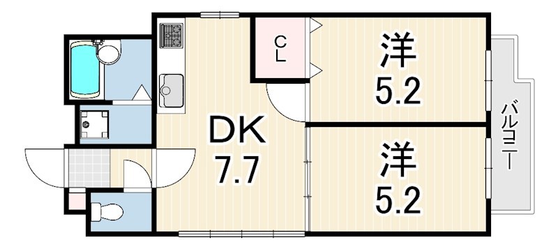 兵庫県神戸市東灘区深江本町２丁目 間取り