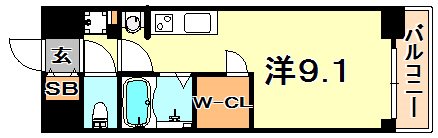 アスヴェル神戸駅前 間取り