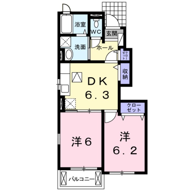 コスモグレイスB 間取り