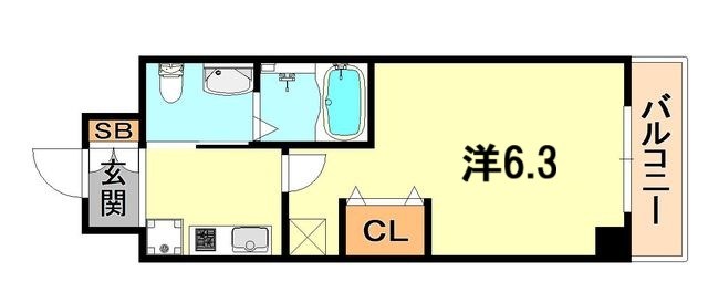 エステムプラザ神戸三宮ルクシア 間取り