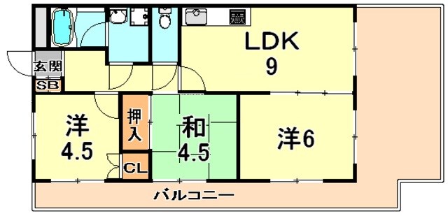 兵庫県神戸市東灘区甲南町４丁目 間取り