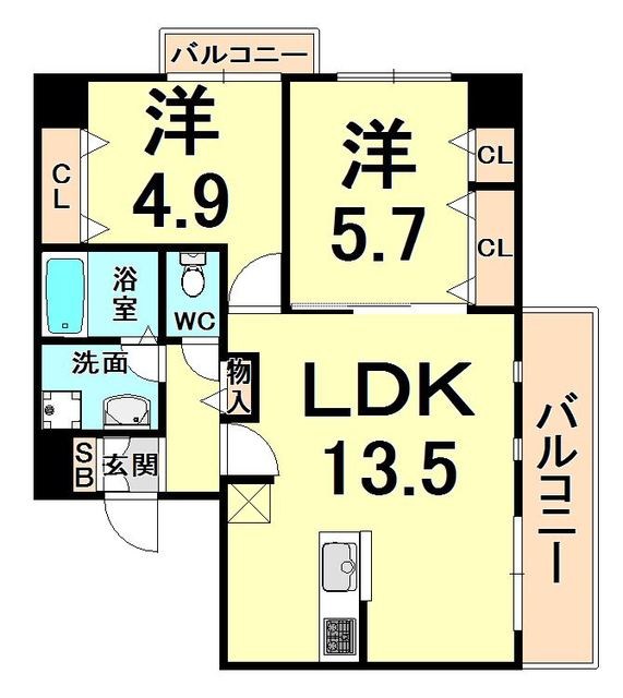 CRYSTA荒牧 間取り