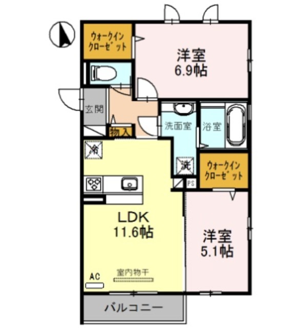 ルエスト・ラメール2 間取り