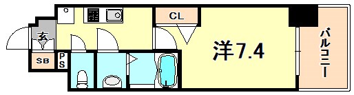 エスライズ神戸三宮山手通壱番館 間取り