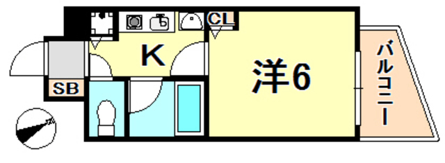 エステムコート神戸･県庁前 間取り
