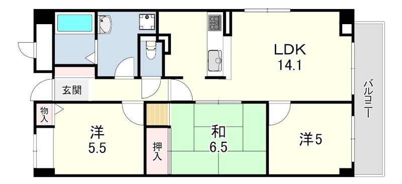 ローズコーポ塚口 間取り