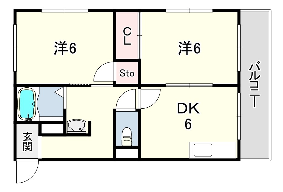 昭郷ツインハイツAB棟 間取り
