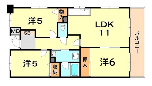 ガーデンハイツ桃山台壱番館 間取り