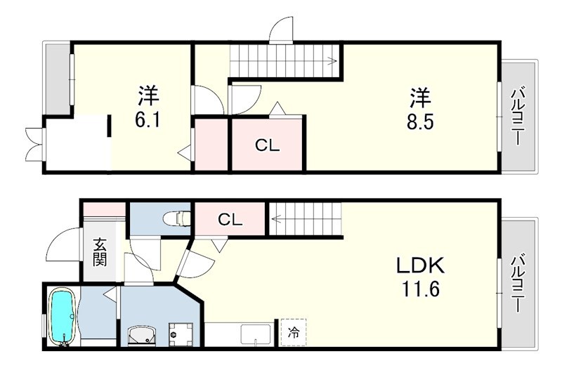 クレール有瀬 間取り