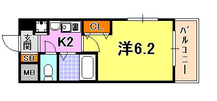 エステムコート神戸ハーバーランド前3コスタリティ 間取り
