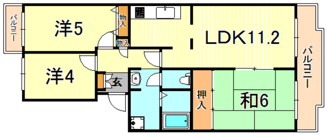 阪神打出浜マンション 間取り