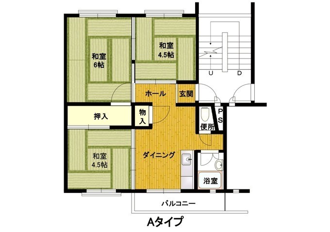 伊丹池尻 2号棟 間取り