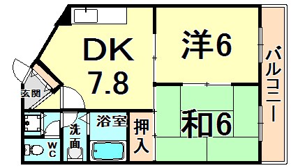 武庫之荘北アイビーコート 間取り