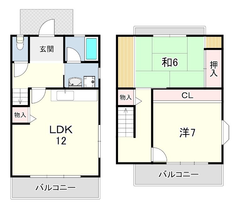 親王塚テラスハウス 間取り